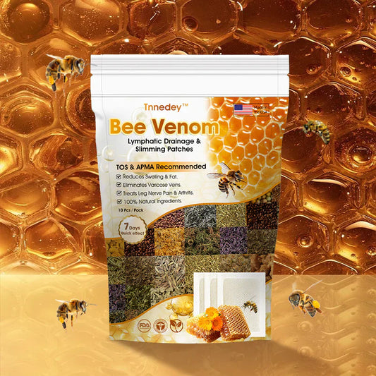 Bee Venom Lymphatic Drainage & Slimming Foot Patches with Free Relief Spray Oil