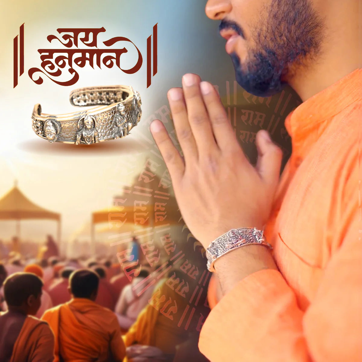 Bajrang Kada™ - Hanumanji Shakti Kada with Free Essence Spray 🙏💪 (Mahakumbh Special 🔥🔥)